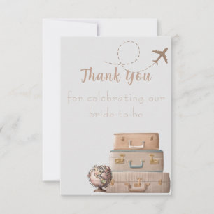 Carte De Remerciements Fête de douches de nubilée Mlle à Mme 