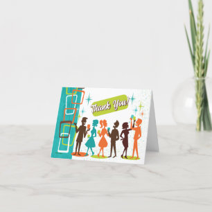 Carte De Remerciements Fête de fiançailles aux cocktails Modernité du mil