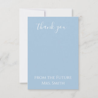 Carte De Remerciements Fête de fiançailles "Future Mrs." Arc bleu poussié