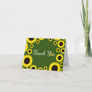 Carte De Remerciements Fête de fin d'études au pays des tournesols