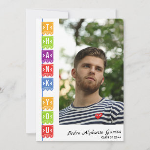 Carte De Remerciements Fête de fin d'études mexicaine Papel Picado 2024