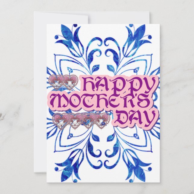 Carte De Remerciements fête de la mère heureuse (Devant)