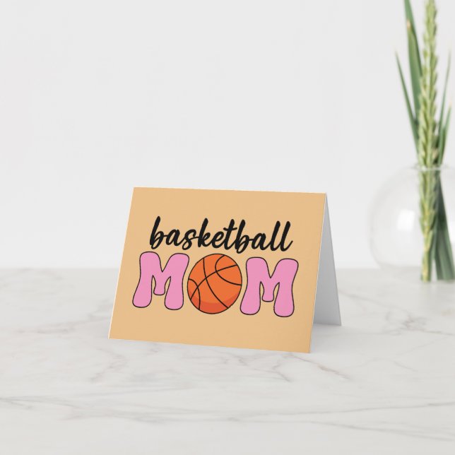 Carte De Remerciements Fête de la mère mère du basket-ball (Devant)