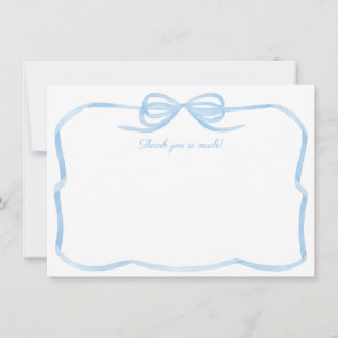 Carte De Remerciements Fête de mariage avec aquarelle quelque chose de bl