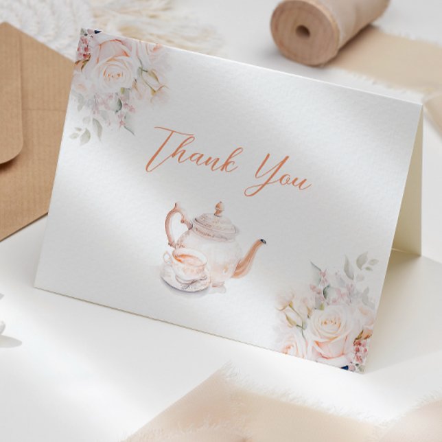 Carte De Remerciements Fête de mariage avec des fleurs pastel pour la cér (Créateur téléchargé)