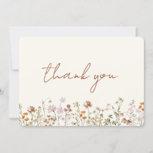 Carte De Remerciements Fête de mariage champêtre en terre cuite