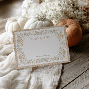Carte De Remerciements Fête de mariage Cottage d'Automne