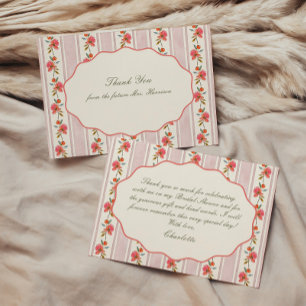 Carte De Remerciements Fête de Mariage de Cottage Teint de Sauge Corallie