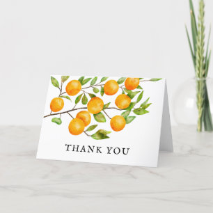 Carte De Remerciements Fête de mariage d'été sur le thème des agrumes