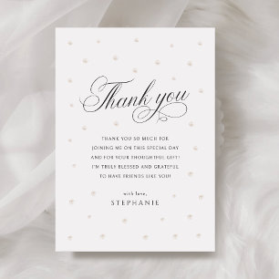 Carte De Remerciements Fête de mariage Élégantes Perles