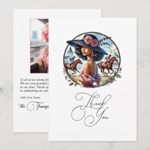 Carte De Remerciements Fête de mariage inspirée de Derby "En route vers l