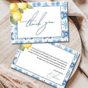 Carte De Remerciements Fête de mariage Main Squeeze Citron Citrus