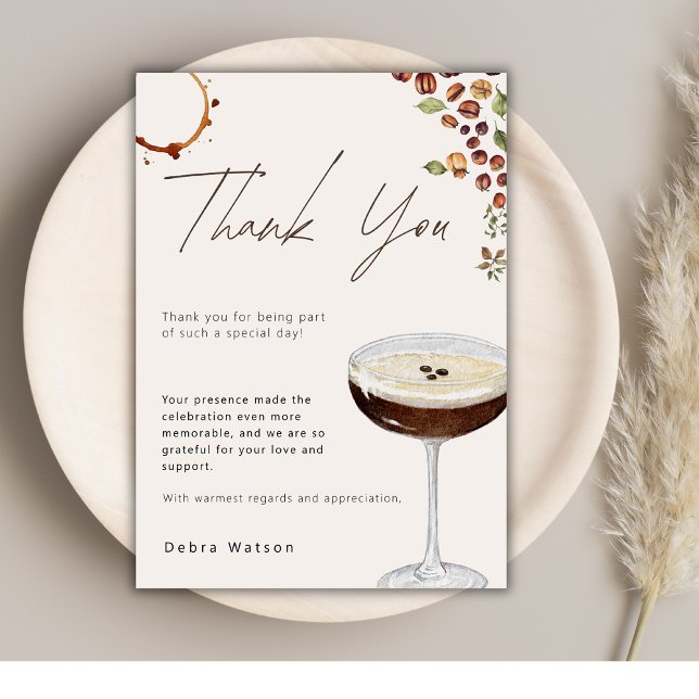 Carte De Remerciements Fête de mariage moderne "L'amour est dans l'air" (Créateur téléchargé)