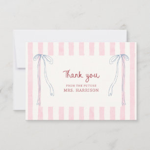 Carte De Remerciements Fête de mariage pastel préparatoire Soirée d'été
