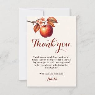 Carte De Remerciements Fête de mariage pomme d'automne