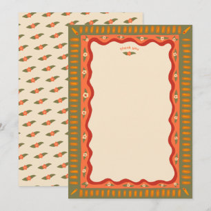 Carte De Remerciements Fête de Mariage Retro Boho Fun Création Personnali