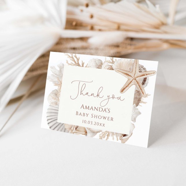 Carte De Remerciements Fête de mariage sur la côte (Créateur téléchargé)