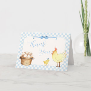 Carte De Remerciements Fête de naissance de Petit Poulet Préparé en Vichy