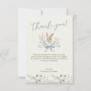 Carte De Remerciements Fête de naissance élégante aux fleurs sauvages et 