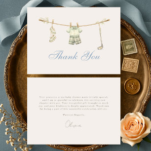 Carte De Remerciements Fête de naissance Golf Nouveau à la corde à linge