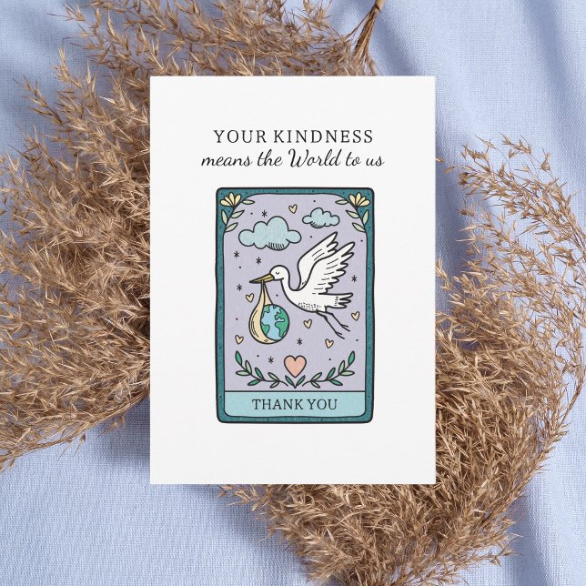 Carte De Remerciements Fête de Naissance Tarot Le Monde (Créateur téléchargé)