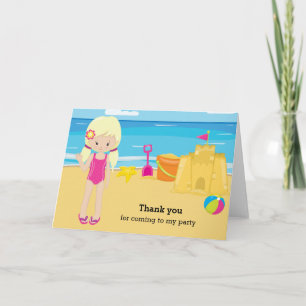 Carte De Remerciements Fête de plage