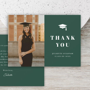 Carte De Remerciements Fête de remise des diplômes de type minimal Photo