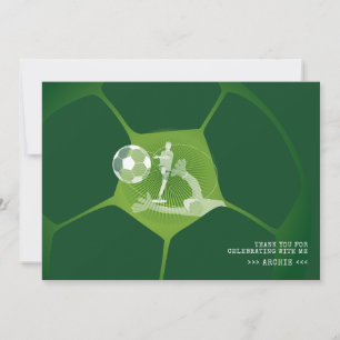 Carte De Remerciements Fête de soccer Sport Jour Jour Pitch N'importe que