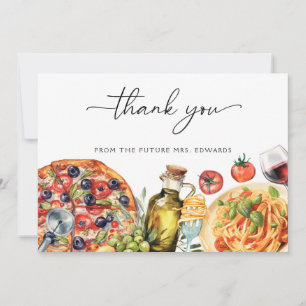 Carte De Remerciements Fête des mariées alimentaire italienne aquarelle