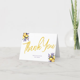 Carte de remerciements Fête des mariées citron