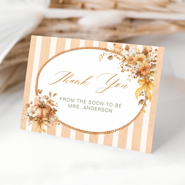 Carte de remerciements Fête des mariées Citrouille (Créateur téléchargé)