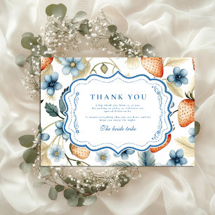 Carte De Remerciements Fête des mariées d'amour Berry été