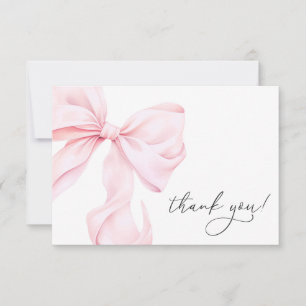Carte De Remerciements Fête des mariées de cabot rose