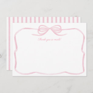 Carte De Remerciements Fête des mariées de la corbeille rose