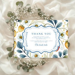 Carte De Remerciements Fête des mariées molle Berry Blush
