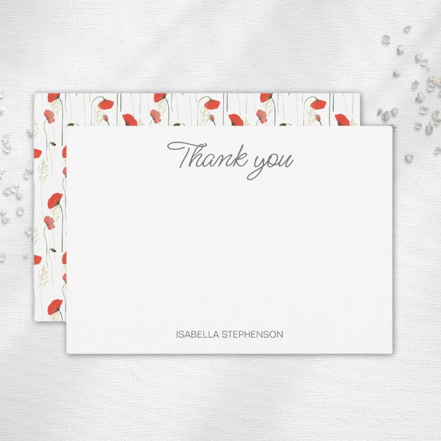 Carte De Remerciements Fête des mariées personnalisée Fleurs sauvages de  (Créateur téléchargé)