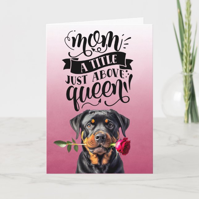 Carte De Remerciements Fête des mères. Maman, un titre juste au-dessus de (Devant)