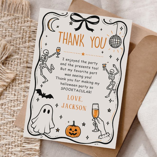 Carte De Remerciements Fête d'Halloween (Créateur téléchargé)