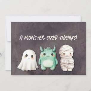 Carte De Remerciements Fête d'Halloween adorable