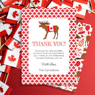 Carte de remerciements fête du Canada