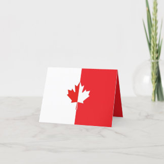 Carte De Remerciements Fête du Canada Feuille d'érable rouge et blanc