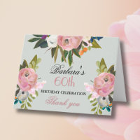 Fête élégante de 60 ans avec fleurs peintes à la m