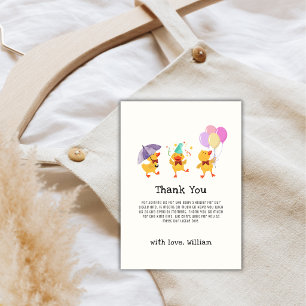 Carte De Remerciements Fête Fantaisiste de Bébé Petit Caneton Baby Shower