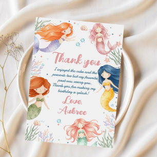 Carte De Remerciements Fête Sirène Personnalisée avec des Jeux de Mots Si
