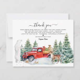 Carte De Remerciements Fêtes de Noël   Remerciements à nos entreprises cl
