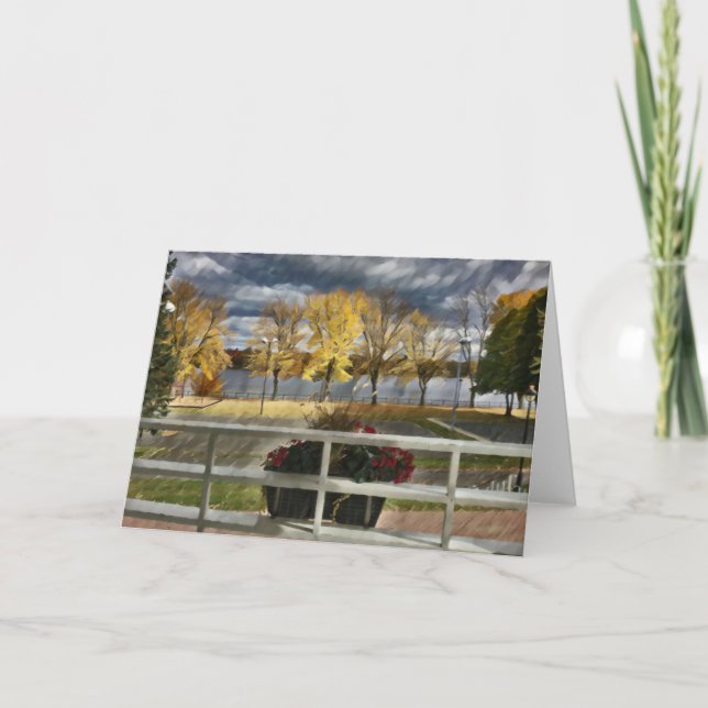 Carte De Remerciements Feuillage d'automne dans le parc (Devant)
