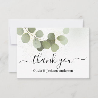 Carte De Remerciements Feuillage de verdure Eucalyptus