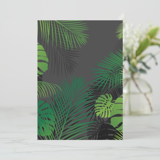 Carte De Remerciements Feuilles 5 (Debout devant)