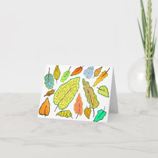 Carte De Remerciements Feuilles dansantes