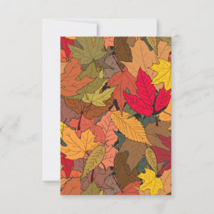 Carte De Remerciements Feuilles d'automne colorées